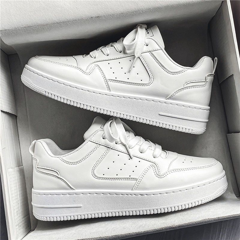 Spring men's shoes: white sneakers for male students,  style, trendy and versatile thick-soled shoes, casual