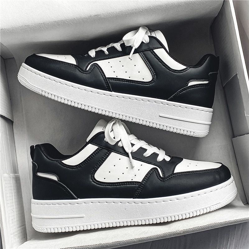 Spring men's shoes: white sneakers for male students,  style, trendy and versatile thick-soled shoes, casual