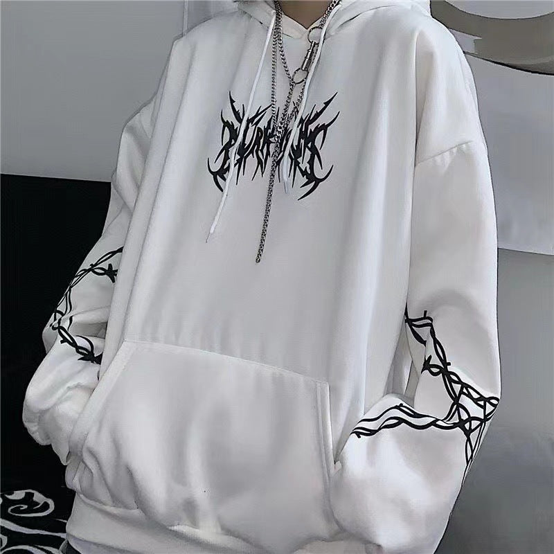 Fashion brand dark hip hop oversize lovers wear fashion hoodie for men and women small design sense
