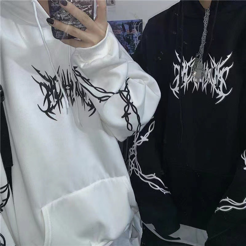 Fashion brand dark hip hop oversize lovers wear fashion hoodie for men and women small design sense